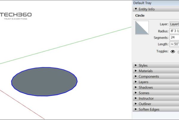 ve hinh tron trong sketchup